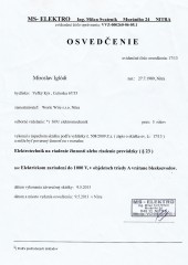 Osvedčenie § 23